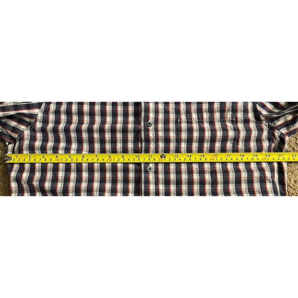 Banana Republic Long Sleeve Button Down Shirt Blue White Red Plaid Large JBHS - Picture 5 of 8